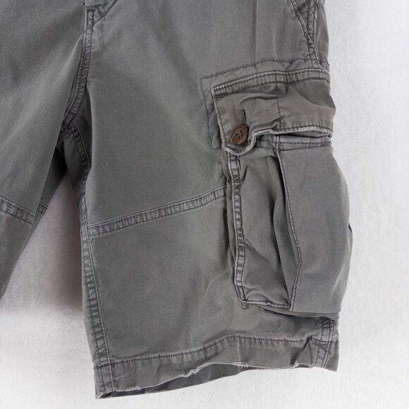 American Eagle Cargo Shorts Mens 30 Army Green Longer Length Next Level Flex - Picture 3 of 11